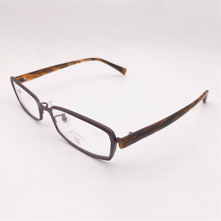 Treasured orphan original single coffee color ultra -light pure titanium full -frame all -frame anti -allergic mirror leg literary glasses rack men and women
