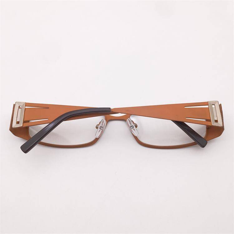 Treasured orphan original single coffee color alloy full -frame butterfly frame hollow carved mirror leg temperament glasses shelf female