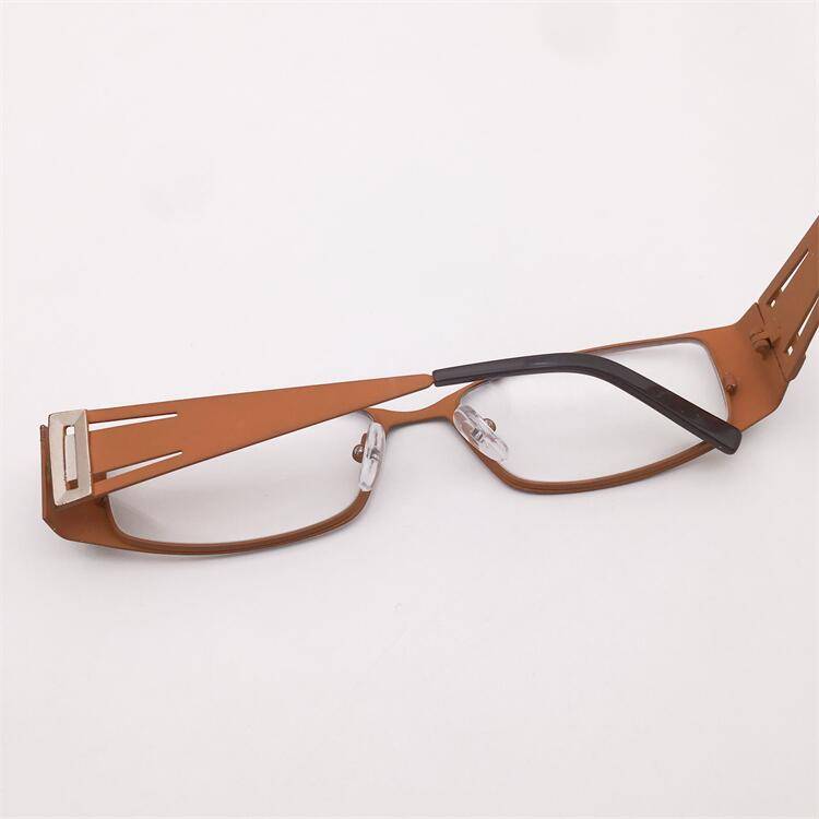 Treasured orphan original single coffee color alloy full -frame butterfly frame hollow carved mirror leg temperament glasses shelf female