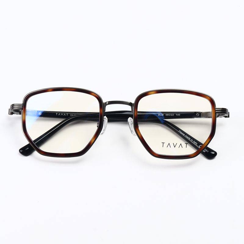 Exit Germany's retro fashion myopia polygonal optical box suitable for medium -faced eyes and eyes trend new model