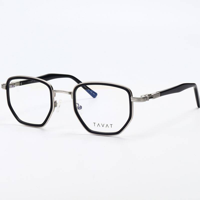 Exit Germany's retro fashion myopia polygonal optical box suitable for medium -faced eyes and eyes trend new model