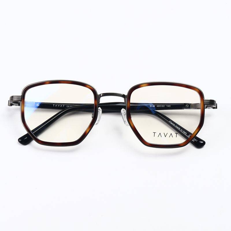 Exit Germany's retro fashion myopia polygonal optical box suitable for medium -faced eyes and eyes trend new model