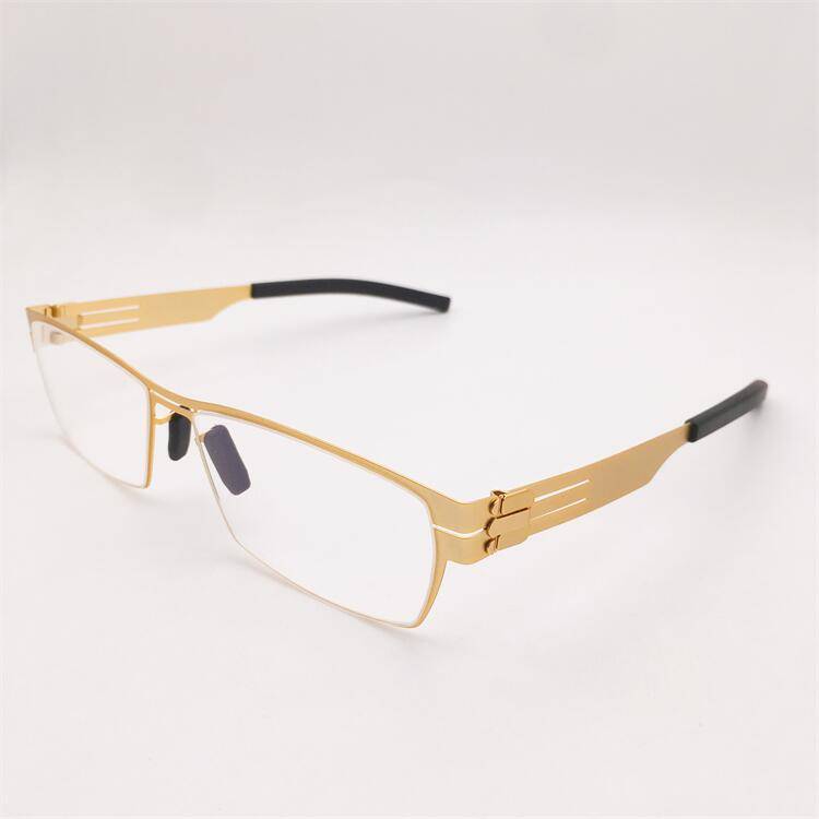 Treasure orphan original single gold full -frame German steel sheet's whole body no screw business temperament glasses rack men and women