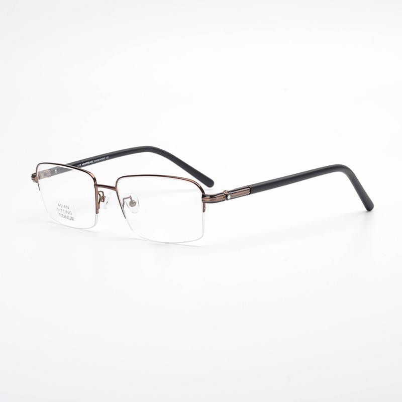 Tail single glasses rack MB738 fashion half -frame men's business pure titanium plus imported board materials myopia glasses frame