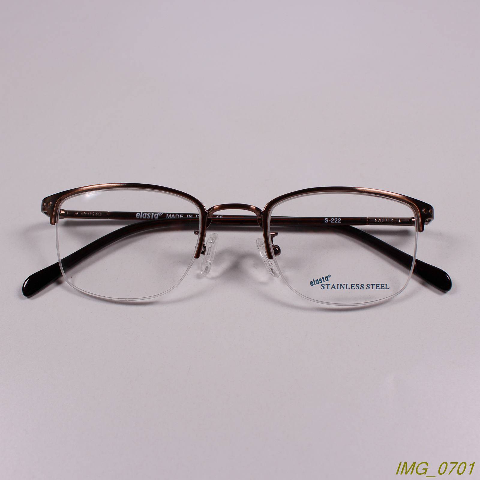 Genuine box metal half -frame myopia glasses frame optical glasses frame 222 222
