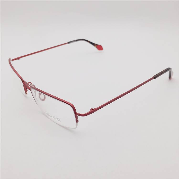 Original single German order ultra -light titanium gold red coffee color business temperament half -frame fine -legged literary glasses rack