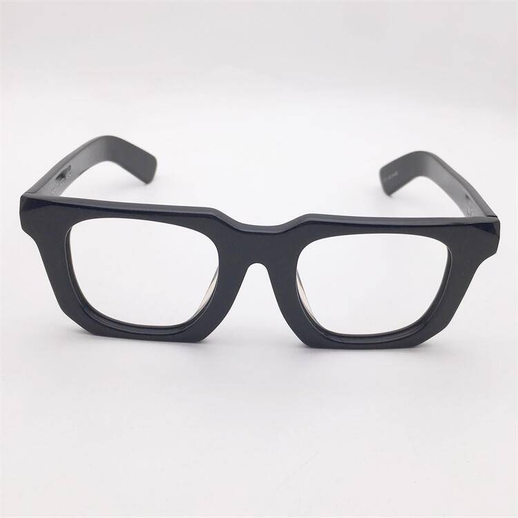Export -end single original single black imported board large round frame punk heavy metallic metallic glasses frame men and women