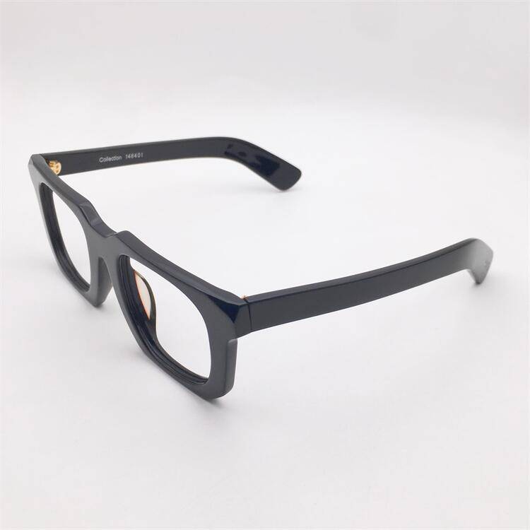 Export -end single original single black imported board large round frame punk heavy metallic metallic glasses frame men and women