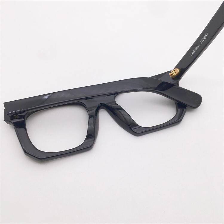 Export -end single original single black imported board large round frame punk heavy metallic metallic glasses frame men and women