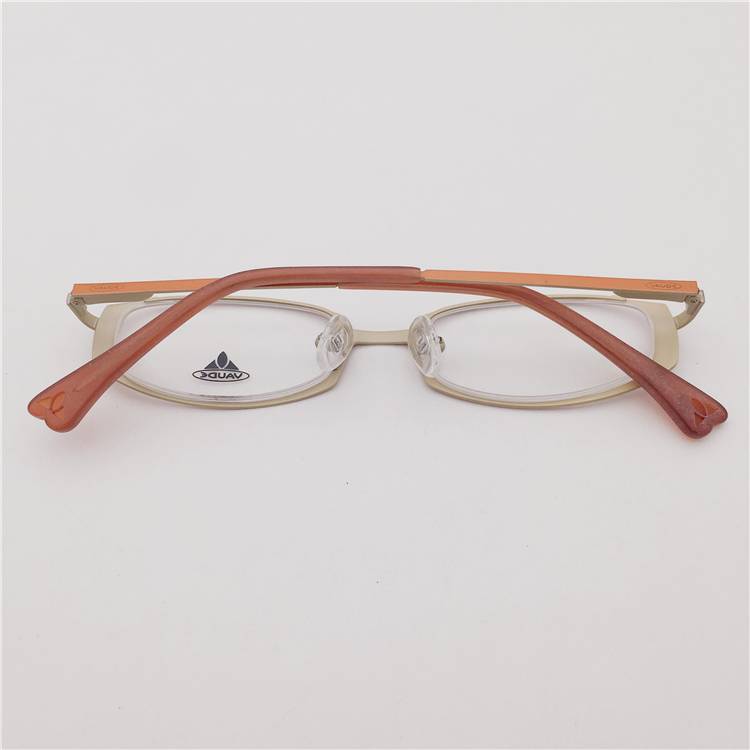 Germany order orange titanium titanium full -frame spring legs 120 mirror wide small face literary cute student glasses frame