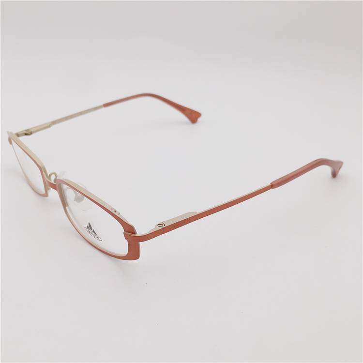 Germany order orange titanium titanium full -frame spring legs 120 mirror wide small face literary cute student glasses frame