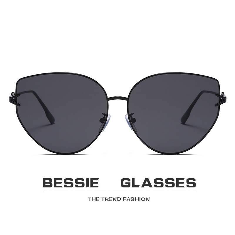 New classic retro cat eye metal sunglasses Personalized Street Character Character Tide Musto Musto Girls