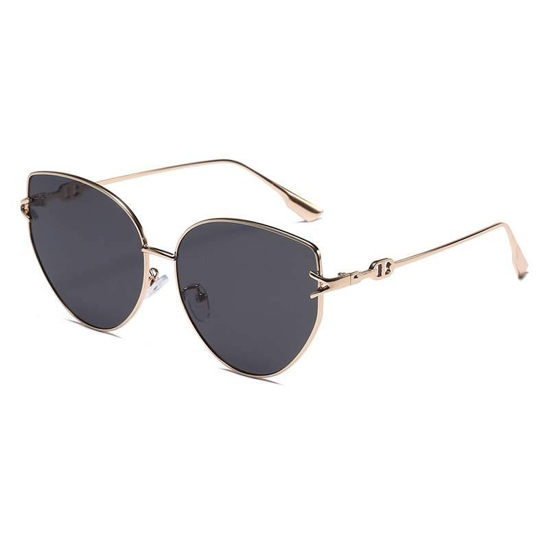 New classic retro cat eye metal sunglasses Personalized Street Character Character Tide Musto Musto Girls