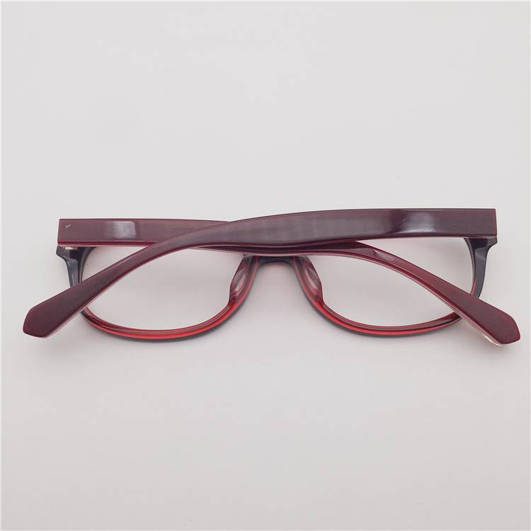 Lonely Shenzhen original single dark red double -color board round frame literary personality versatile business glasses frame female