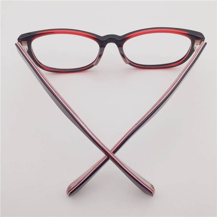 Lonely Shenzhen original single dark red double -color board round frame literary personality versatile business glasses frame female