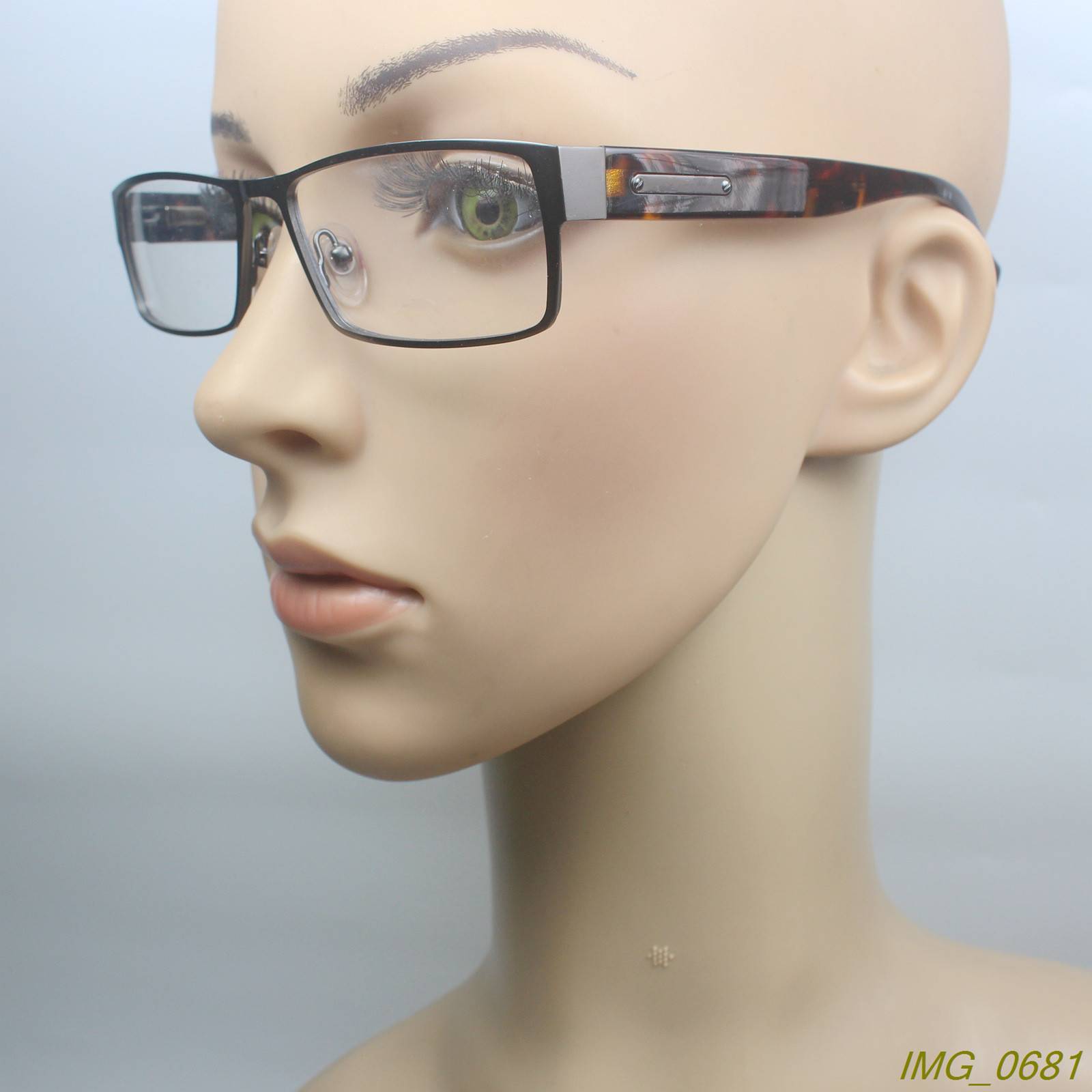 Metal plus plate spring leg myopia glasses frame classic boxes business casual glasses shelf color