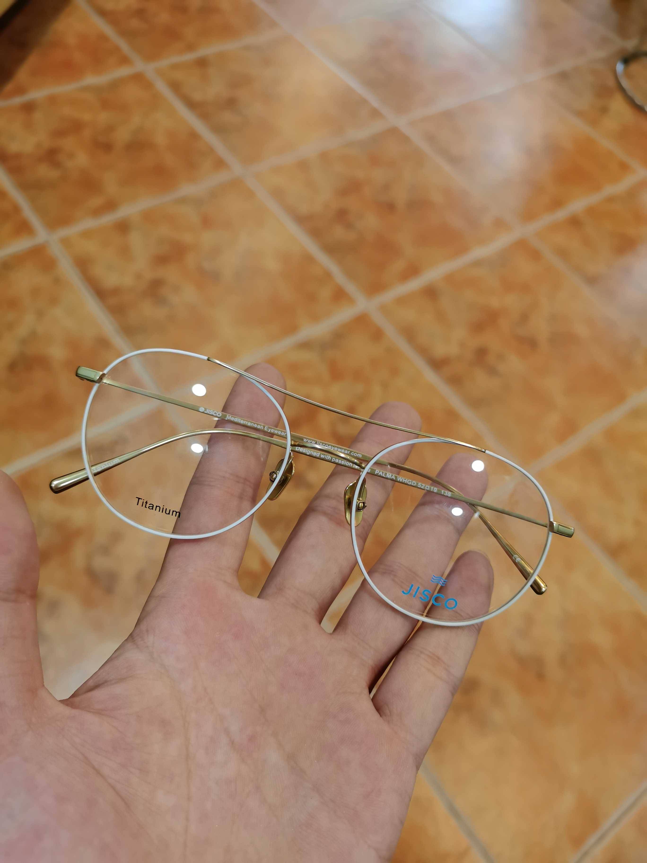 Jisco pure titanium orphan double beam small mirror frame myopia