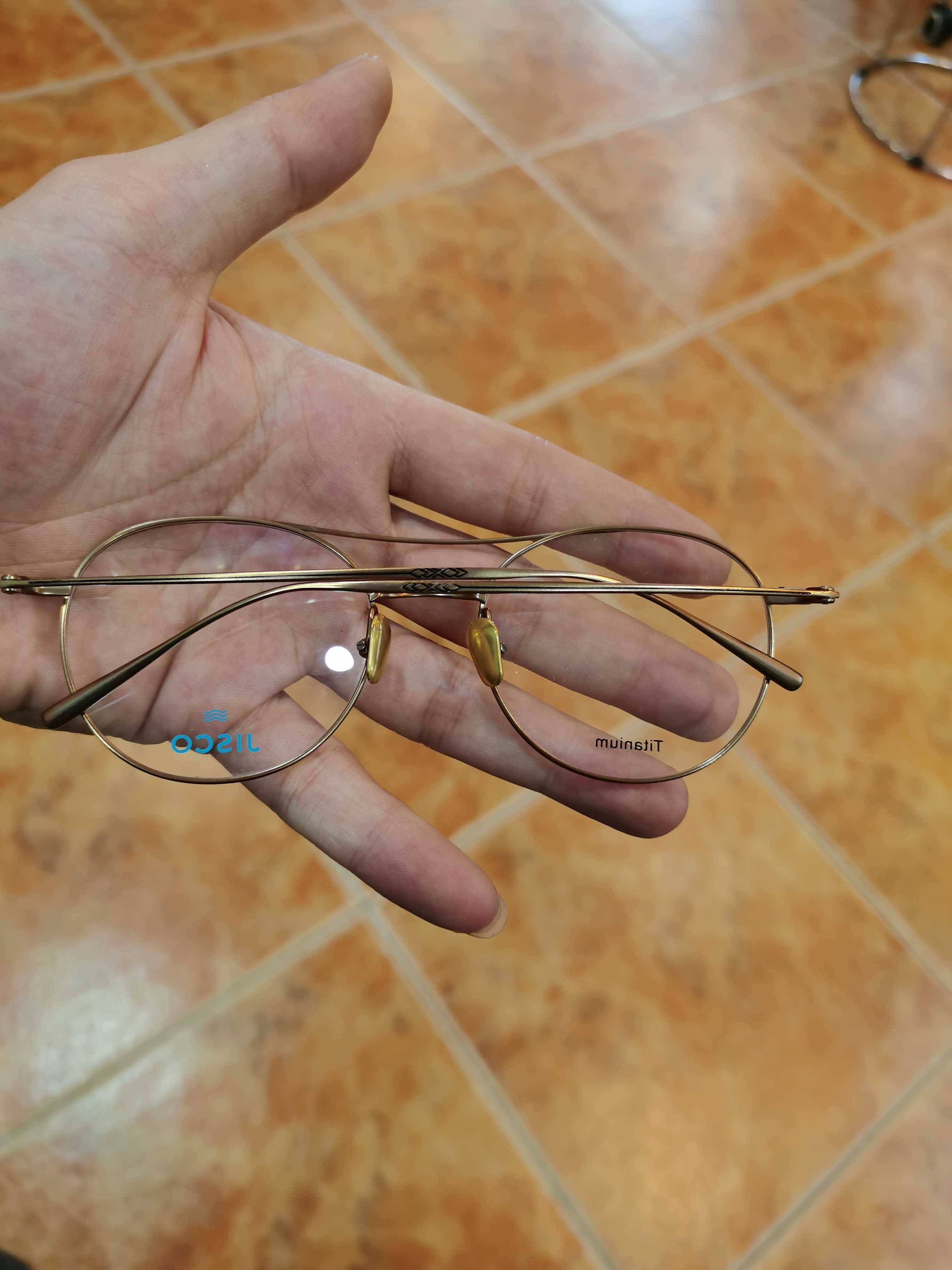 Jisco pure titanium orphan double beam small mirror frame myopia