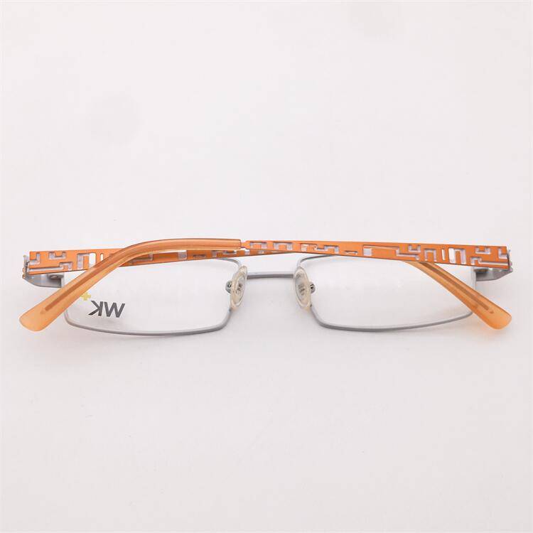 Orphan original single white alloy full -frame all -square box hollow carved mirror leg literary business temperament glasses shelf female