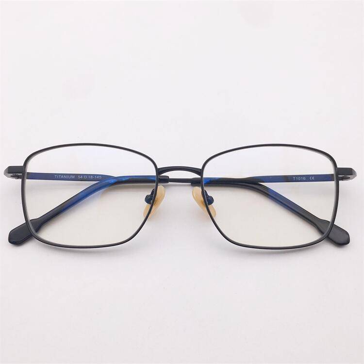Collection of original orders Japanese order ultra -light pure titanium black silver blue business temperament full -frame gentleman glasses frame