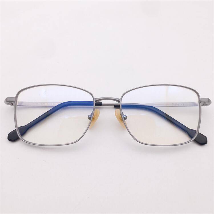 Collection of original orders Japanese order ultra -light pure titanium black silver blue business temperament full -frame gentleman glasses frame