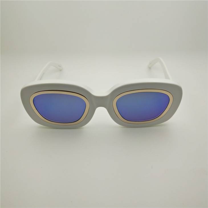 Uncle's spot UnderGround sunglasses thick plate sunglasses Personal reflective blue