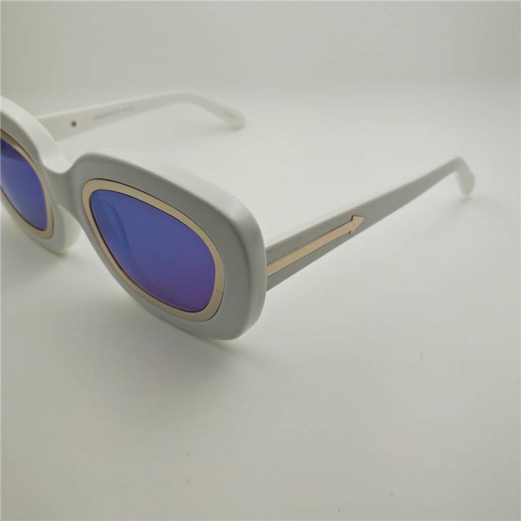 Uncle's spot UnderGround sunglasses thick plate sunglasses Personal reflective blue