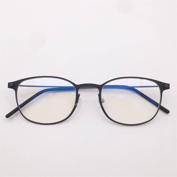 Export -end single German order ultra -light titanium black gun golden business temperament full -frame literary glasses frame men and women