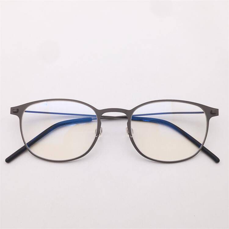 Export -end single German order ultra -light titanium black gun golden business temperament full -frame literary glasses frame men and women