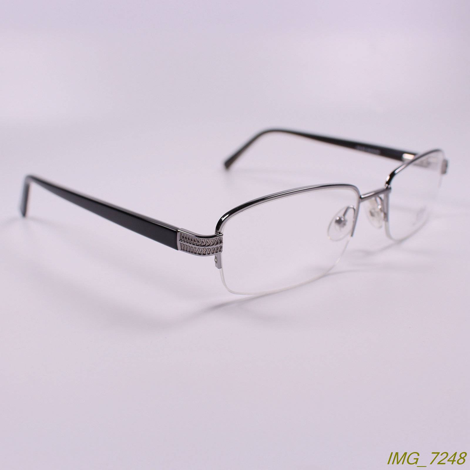 Genuine metal frame+plate leg half -frame myopia glasses frame optical glasses frame 273 silver