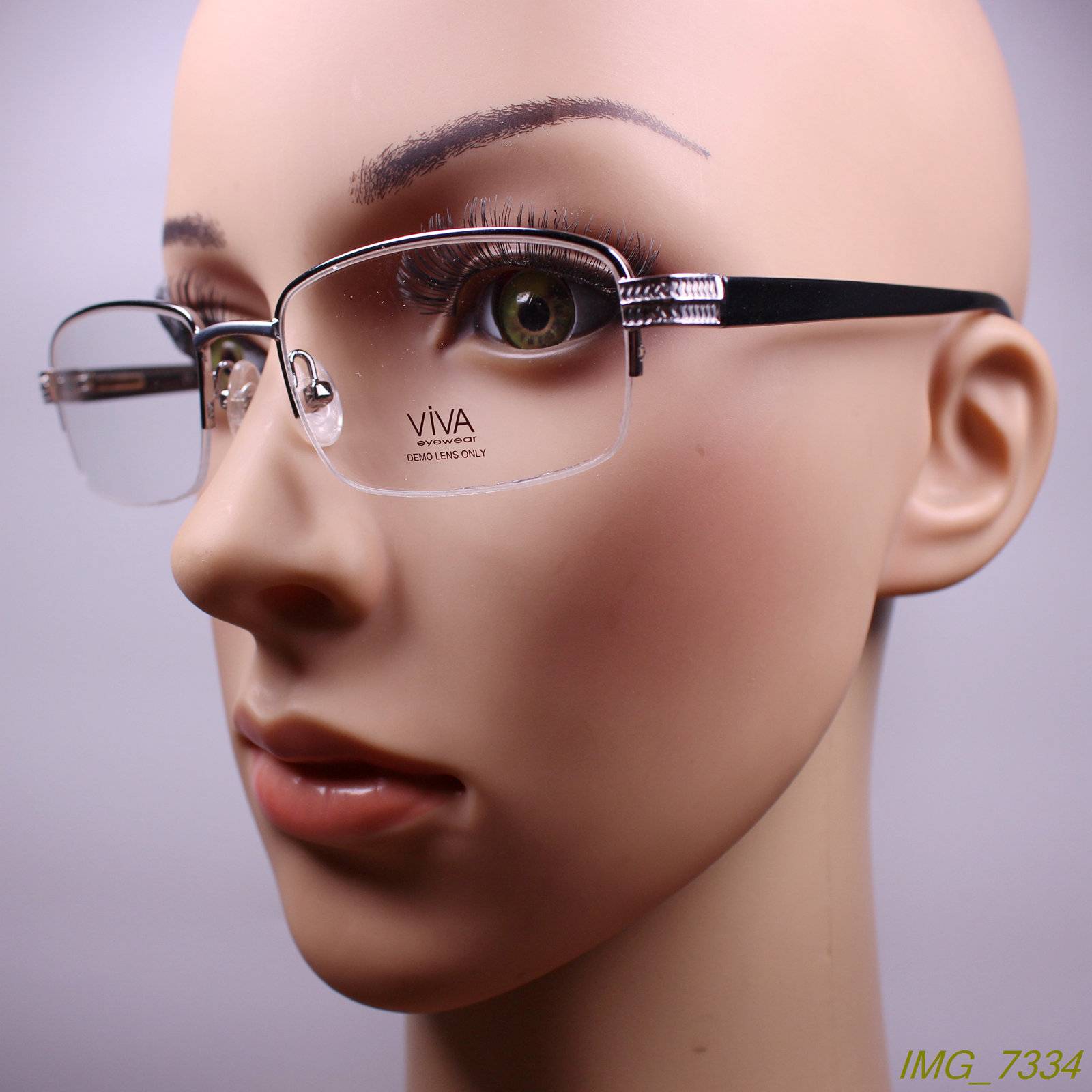 Genuine metal frame+plate leg half -frame myopia glasses frame optical glasses frame 273 silver