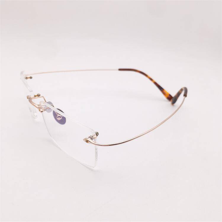 Treasure orphan original single gold ultra -light titanium business temperament without frame gold silk glasses frame men and women