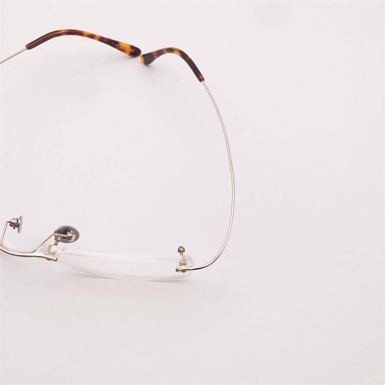 Treasure orphan original single gold ultra -light titanium business temperament without frame gold silk glasses frame men and women