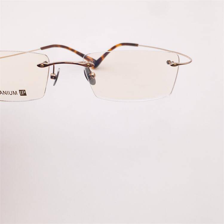 Treasure orphan original single gold ultra -light titanium business temperament without frame gold silk glasses frame men and women