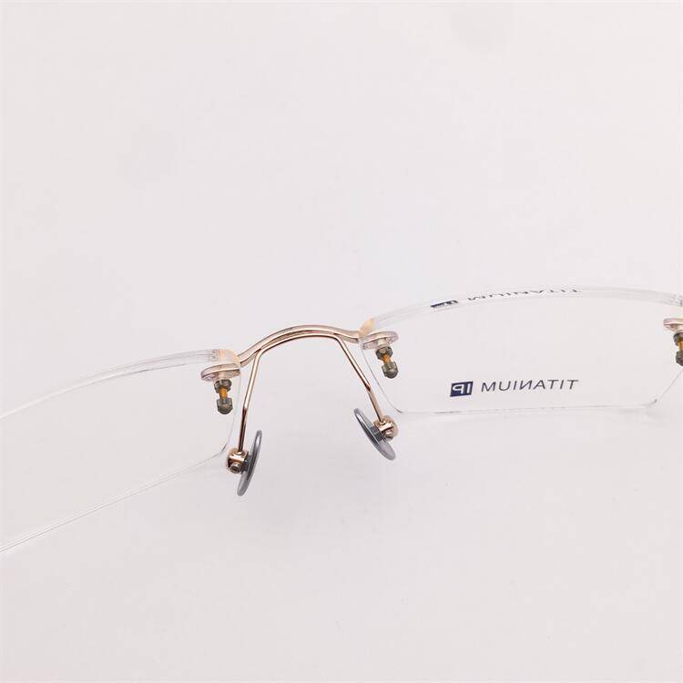 Treasure orphan original single gold ultra -light titanium business temperament without frame gold silk glasses frame men and women