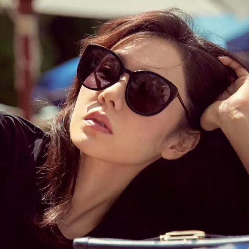 Tail single new cat eye sunglasses TF641-k imported board fashion versatile big box sunglasses