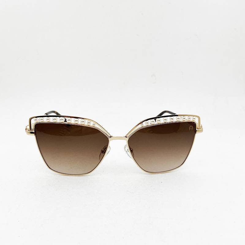 Exporting pure original single -proof UV women's pearl sunglasses fashionable all -round sunshade mirror travel vacation