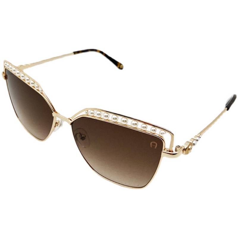 Exporting pure original single -proof UV women's pearl sunglasses fashionable all -round sunshade mirror travel vacation