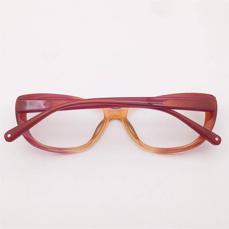 Treasured orphan original single purple coffee gradient panel butterfly frame spring mirror legs literary literary show face glasses girl
