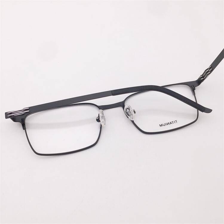 Collect Shenzhen's original single black full -frame business temperament special hinge spring mirror lens shelf man