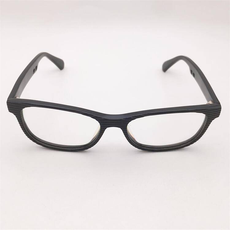 Original single Japanese order black board full -frame striped decorative personality business versatile glasses frame men and women