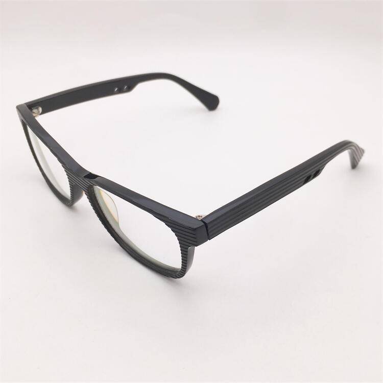Original single Japanese order black board full -frame striped decorative personality business versatile glasses frame men and women