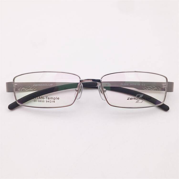 Treasure Orphan Original Single Black Silver ultra -light pure titanium business temperament literary silicone lens glasses rack men and women