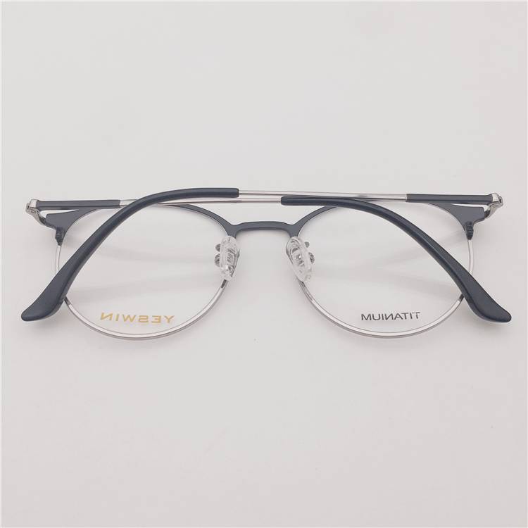 Treasure orphan original single titanium alloy black silver color literary temperament large round frame wild myopia rack men and women