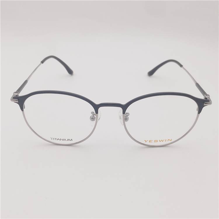 Treasure orphan original single titanium alloy black silver color literary temperament large round frame wild myopia rack men and women