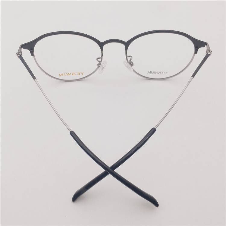 Treasure orphan original single titanium alloy black silver color literary temperament large round frame wild myopia rack men and women