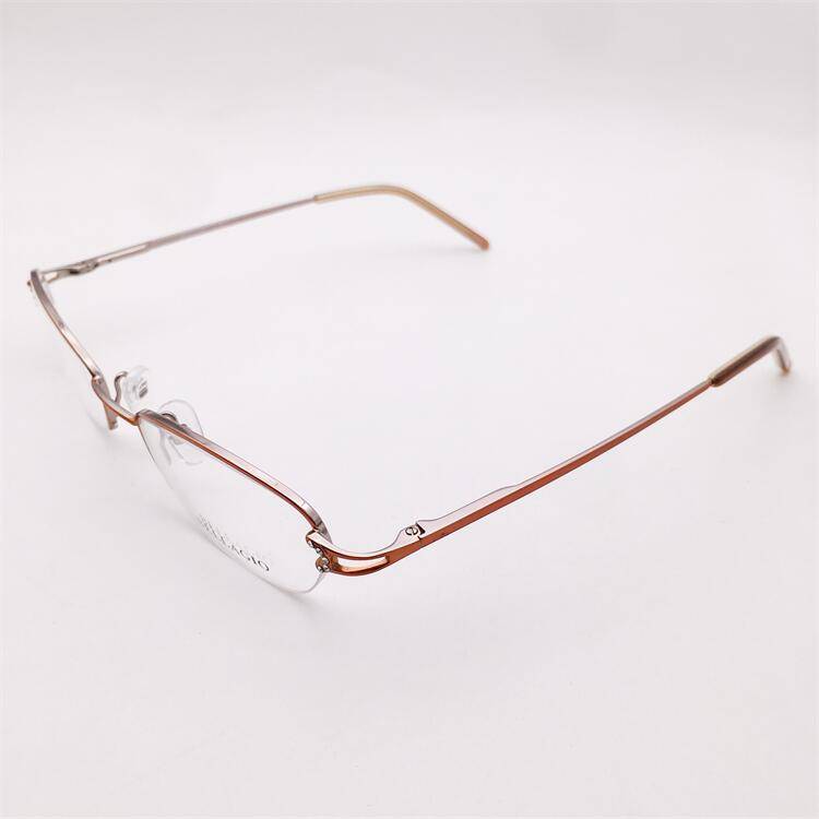 Treasure orphan original single black coffee color ultra -light titanium diamond inlaid spring mirror leg business temperament glasses frame