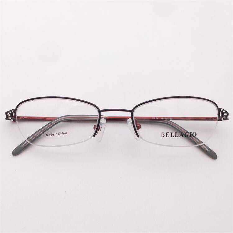 Treasure orphan original single black coffee color ultra -light titanium diamond inlaid spring mirror leg business temperament glasses frame