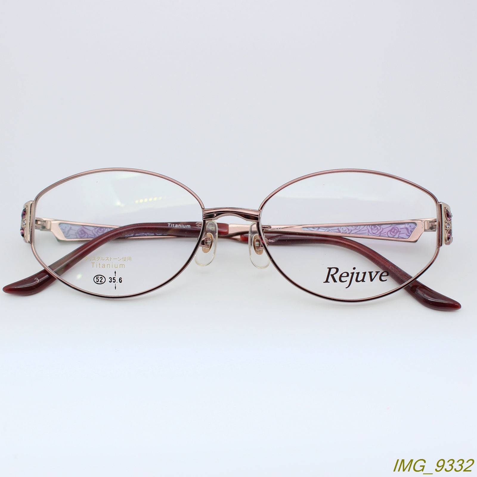 Original simple titanium super mild metal diamond diamond -ellipse female myopia glasses frame optical shelf multi -color 108