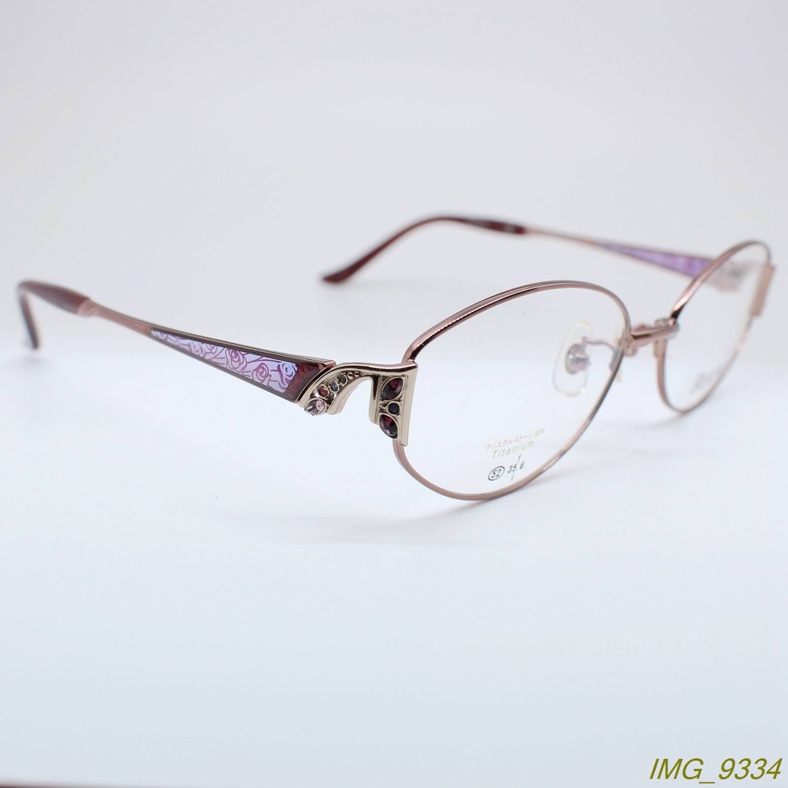 Original simple titanium super mild metal diamond diamond -ellipse female myopia glasses frame optical shelf multi -color 108
